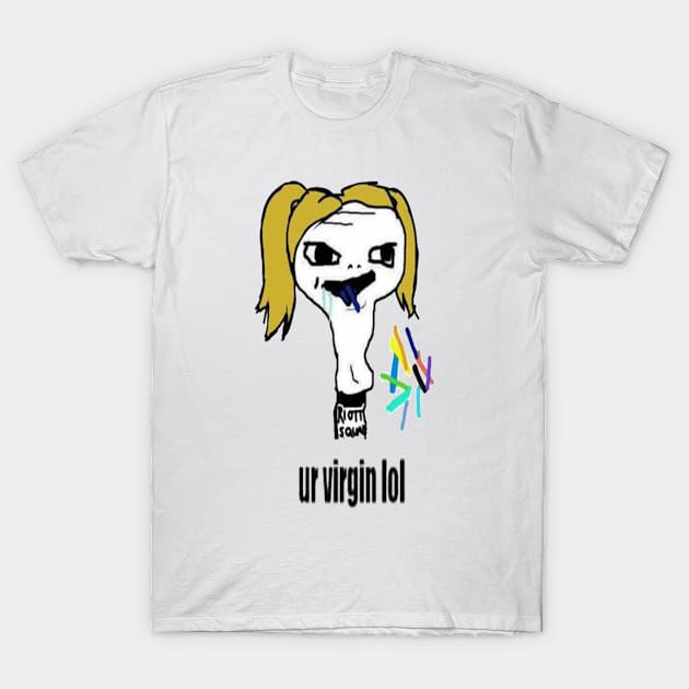 Wojak Virgin Meme T-Shirt by Huschild